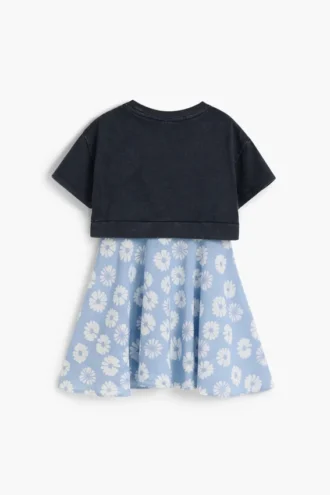 2-in-1-Kleid mit Blumenmuster
