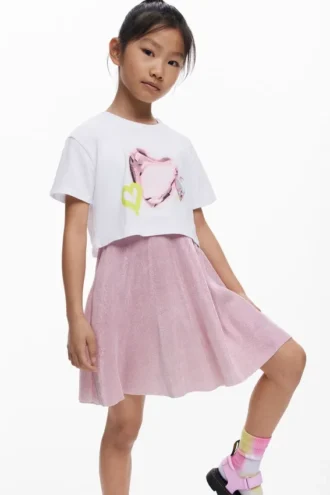 2-in-1-Kleid mit Herzchen