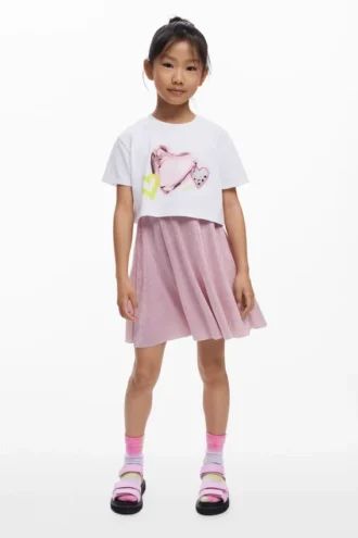 2-in-1-Kleid mit Herzchen