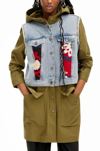 2-in-1-Parka mit Stickerei