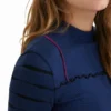 Arty geripptes T-Shirt mit Volants