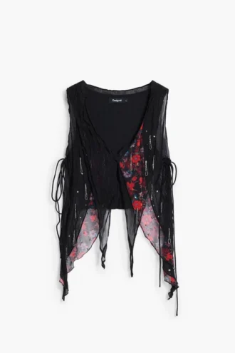 Asymmetrische Chiffon-Bluse