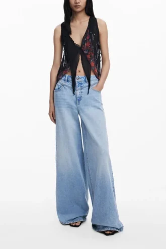 Asymmetrische Chiffon-Bluse