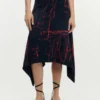 Asymmetrischer bedruckter Rock