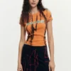Asymmetrischer bedruckter Rock