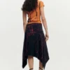 Asymmetrischer bedruckter Rock