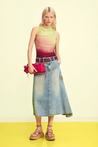Asymmetrischer Jeansrock