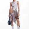 Asymmetrisches Blumenkleid Asymmetrisches Blumenkleid