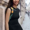 Asymmetrisches Blumenkleid