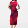 Asymmetrisches Drapier-Kleid Asymmetrisches Drapier-Kleid