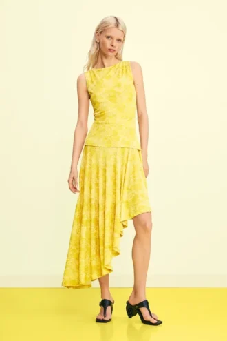 Asymmetrisches Kleid mit Print