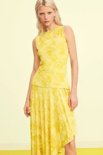 Asymmetrisches Kleid mit Print