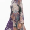 Asymmetrisches Kleid mit Print