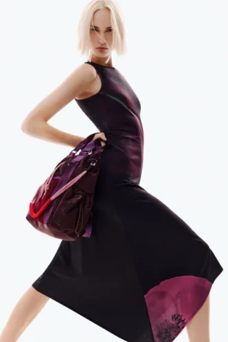 Asymmetrisches Poppy-Kleid