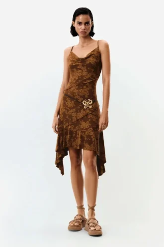 Asymmetrisches Trägerkleid