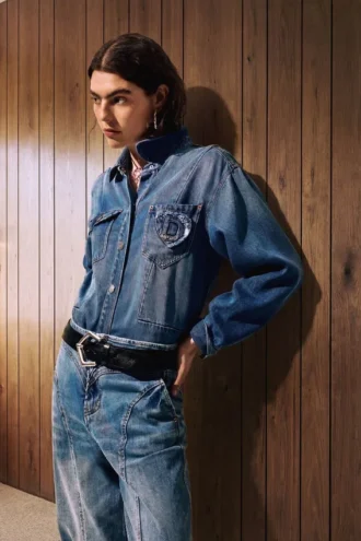 Ballon-Jeans mit Ziernähten