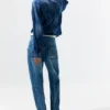 Ballon-Jeans mit Ziernähten