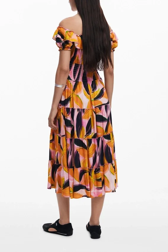 Bardot-Kleid mit Rüschen Bardot-Kleid mit Rüschen