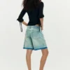 Bedruckte Denim-Bermudas Bedruckte Denim-Bermudas