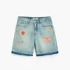 Bedruckte Denim-Bermudas Bedruckte Denim-Bermudas