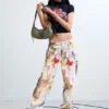 Bedruckte Jeans-Hose