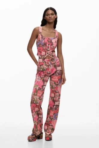 Bedruckte Jeans-Hose