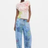 Bedruckte Jeans-Hose