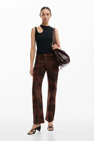 Bedruckte Jeans-Hose