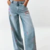Bedruckte Jeans-Hose