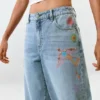 Bedruckte Jeans-Hose