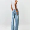 Bedruckte Jeans-Hose