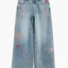 Bedruckte Jeans-Hose
