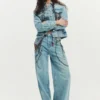 Bedruckte Jeansjacke