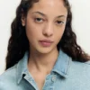 Bedruckte Jeansjacke
