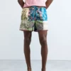 Bedruckte Patch-Badehose Bedruckte Patch-Badehose