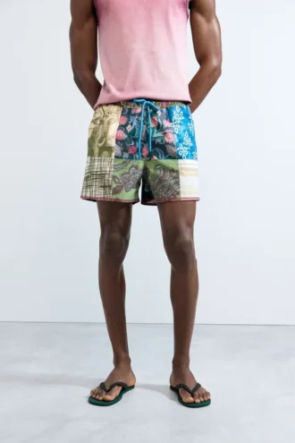 Bedruckte Patch-Badehose