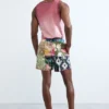Bedruckte Patch-Badehose Bedruckte Patch-Badehose