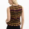 Bedruckte ärmellose Bluse Bedruckte ärmellose Bluse