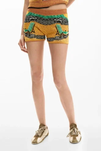 Bedruckte Strick-Shorts