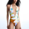 Bedruckter Trikini-Badeanzug Bedruckter Trikini-Badeanzug