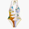 Bedruckter Trikini-Badeanzug Bedruckter Trikini-Badeanzug
