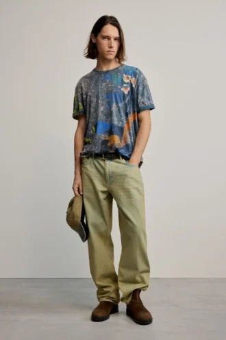 Bedrucktes Arty-T-Shirt