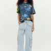 Bedrucktes Arty-T-Shirt