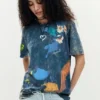Bedrucktes Arty-T-Shirt