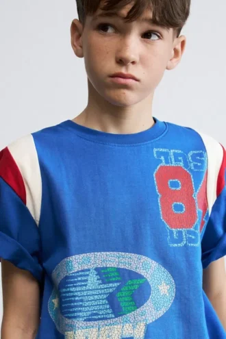 Bedrucktes Baumwoll-T-Shirt