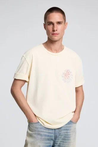 Bedrucktes Baumwoll-T-Shirt