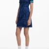 Bedrucktes Jeans-Kleid Bedrucktes Jeans-Kleid