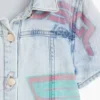 Bedrucktes Jeans-Kleid
