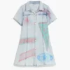 Bedrucktes Jeans-Kleid
