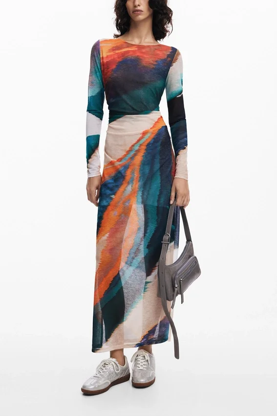 Bedrucktes Kleid Bedrucktes Kleid
